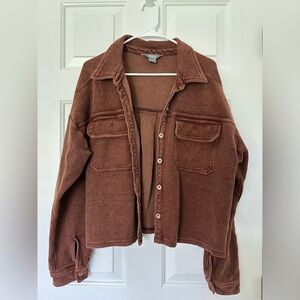 Women’s Natural Reflections Rib-Knit Long-Sleeve Shirt Jacket - Medium